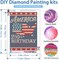 5D Diamond Painting Kit for Adults – American Flag 250th Birthday Diamond Art Kit, Full Drill Round Diamond Dots DIY Gem Painting Canvas (12x16 Inch), Patriotic USA Wall Decor Craft Kit for Home, Beginner & Adult Diamond Art Supplies